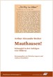 ABGESAGT: Buchpräsentation: Arthur Alexander Becker, Mauthausen! Schauspiel in drei Aufzügen (vier Bildern)