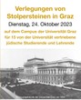 Verlegungen von Stolpersteinen in Graz
