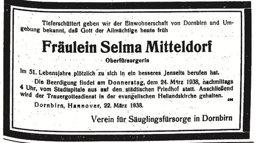 Selma Mitteldorf – die vergessene „Oberfürsorgerin“ von Vorarlberg
