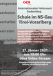 Internationaler Holocaust Gedenktag – Online-Vortrag: "Schule im Gau Tirol-Vorarlberg"