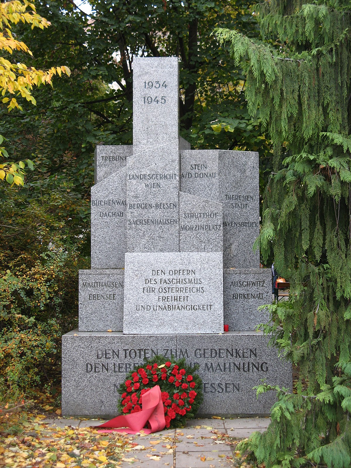 Denkmal für die Opfer des Nationalsozialismus am Reumannplatz