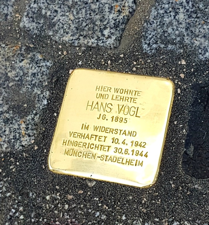 Stolperstein für Hans Vogl, Zell am Ziller (Foto Wolfgang Palaver)