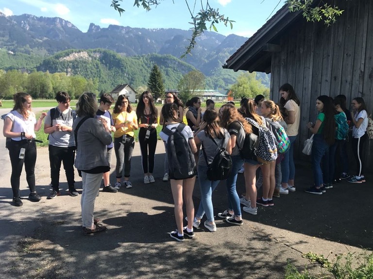 Die Exkursion "Fluchtwege" führte an die Schweizer Grenze.