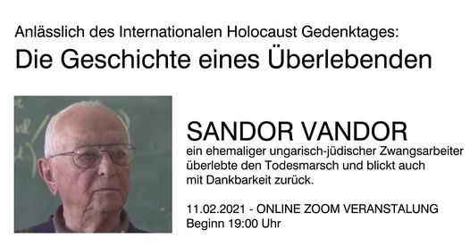 Der Holocaust-Überlebende Sandor Vandor engagiert sich als Zeitzeuge und erzählt SchülerInnen seine Geschichte.