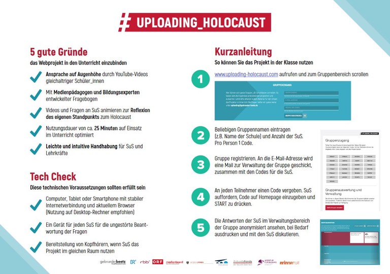 #uploading_holocaust Kurzanleitung für Schulklassen