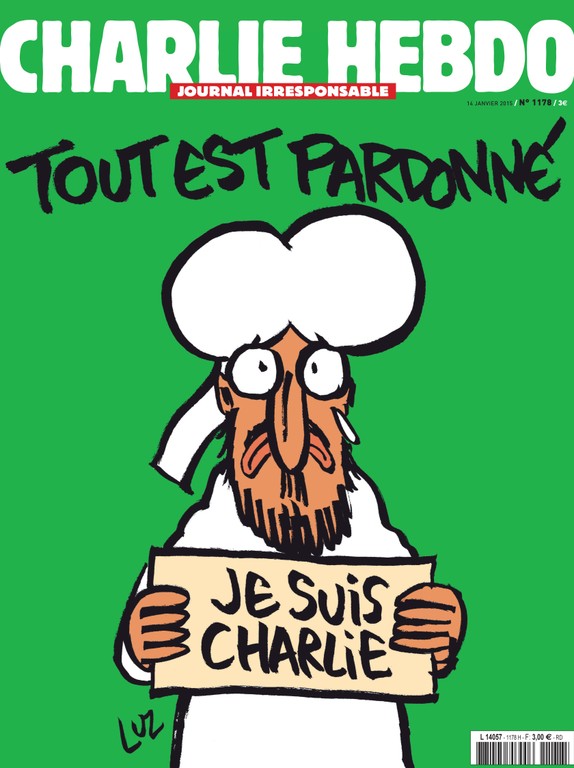 "Alles ist vergeben": Titelblatt von "Charlie Hebdo", 14.1.2015
