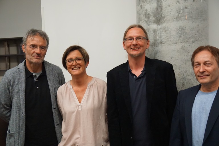 v.l. Werner Dreier (Geschäftsführer von _erinnern.at_), Adelheid Schreilechner (Netzwerk Salzburg), Johannes Hofinger (Autor), Horst Schreiber (Reihenherausgeber)