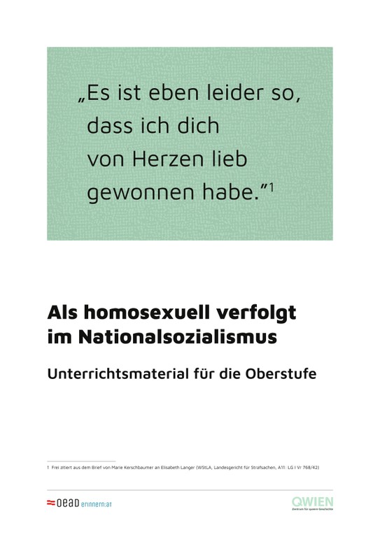 Das Unterrichtsmaterial entstand 2023 als Kooperation des OeADs mit QWIEN - Zentrum für queere Geschichte Wien. 
