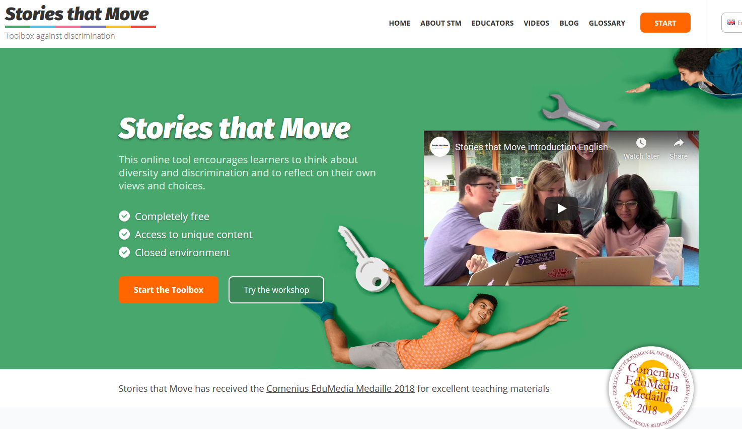 "Stories that Move" Startseite