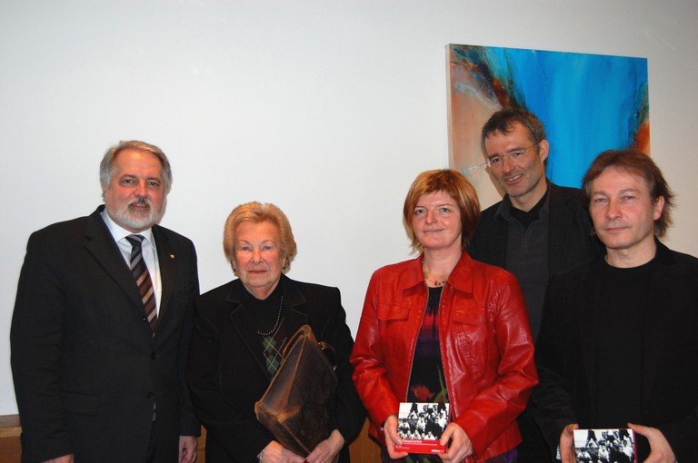 Präs. Dr. Koler, Dorli Neale, Irmgard Bibermann, Werner Dreier, Horst Schreiber, Innsbruck, 13.1.2009