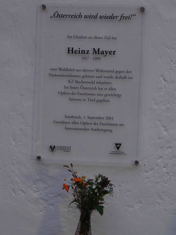 Erinnerungstafel für Heinz Mayer (Foto: Beate Eder-Jordan)