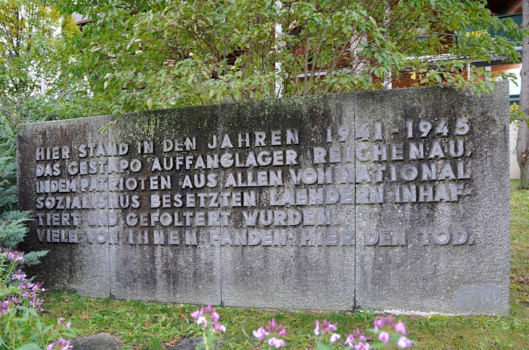 Gedenkstein Arbeitserziehungslager Reichenau (Foto Natascha Osler).