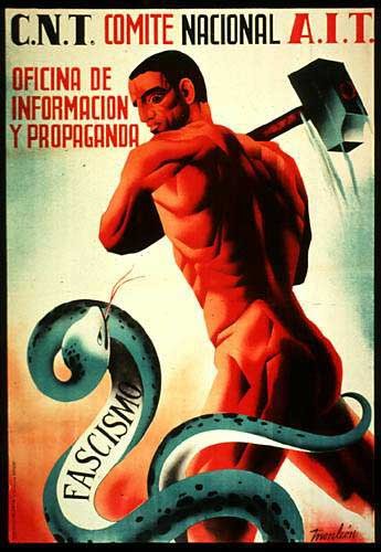 Plakat aus dem Spanischen Bürgerkrieg