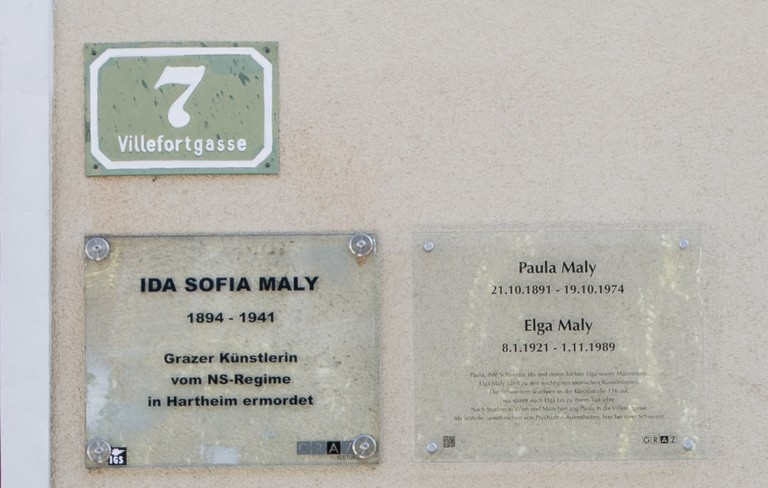 Gedenktafel für Ida Sofia Maly in der Villefortgasse in Graz (Foto: Sabrina Melcher)