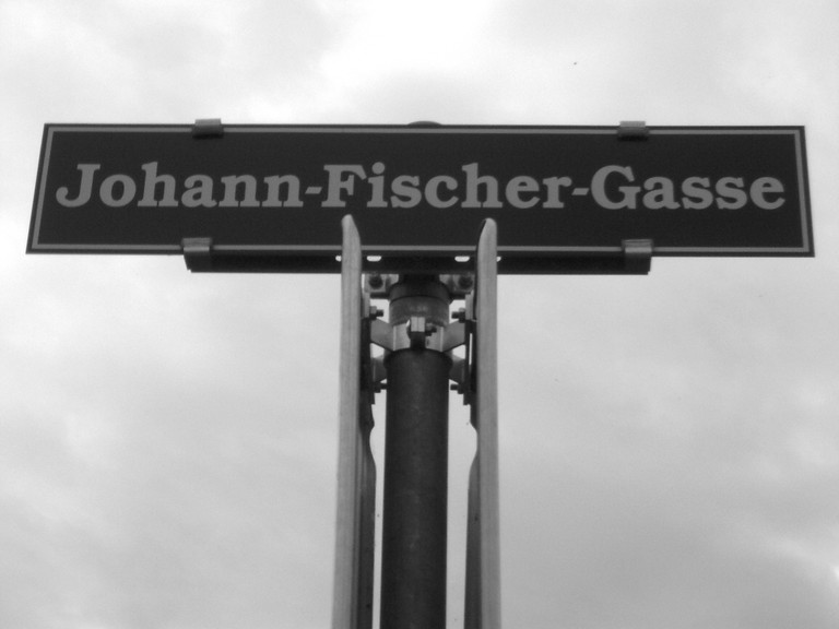 Johann Fischerstrassenschild in Wagram bei Traismauer, (c) Dr. Rudolf Riha