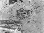 Luftaufnahme KZ Gusen 15. März 1945, aufgenommen von einem US-Aufklärungsflugzeug.