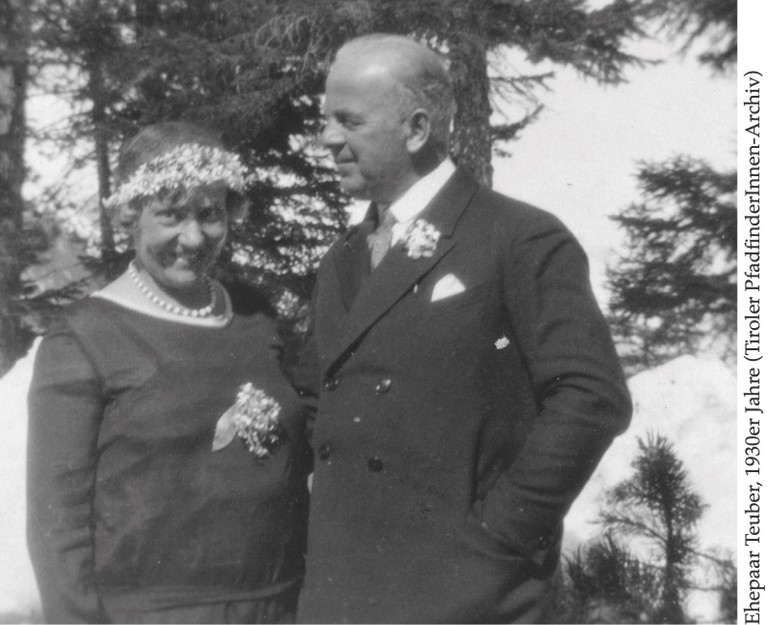 Ehepaar Teuber, 1930er Jahre (Foto Tiroler PfadfinderInnenarchiv)