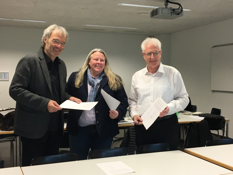 Kooperation vertieft: Prof. Peter Gautschi (PH Luzern), Kori Street (USC Shoah Foundation) und Werner Dreier (_erinnern.at_)