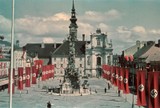 Rathausplatz bei der "Volksabstimmung" 1938, Foto: Stadtarchiv St. Pölten